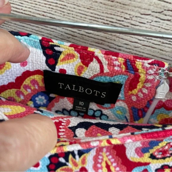 TALBOTS PENCIL SKIRT IN PAISLEY PRINT - Picture 5 of 5